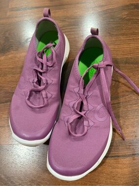 Oofos Women's OOmg Sport LS Low Shoe Size 10 Sneakers Plum Slide On Purple